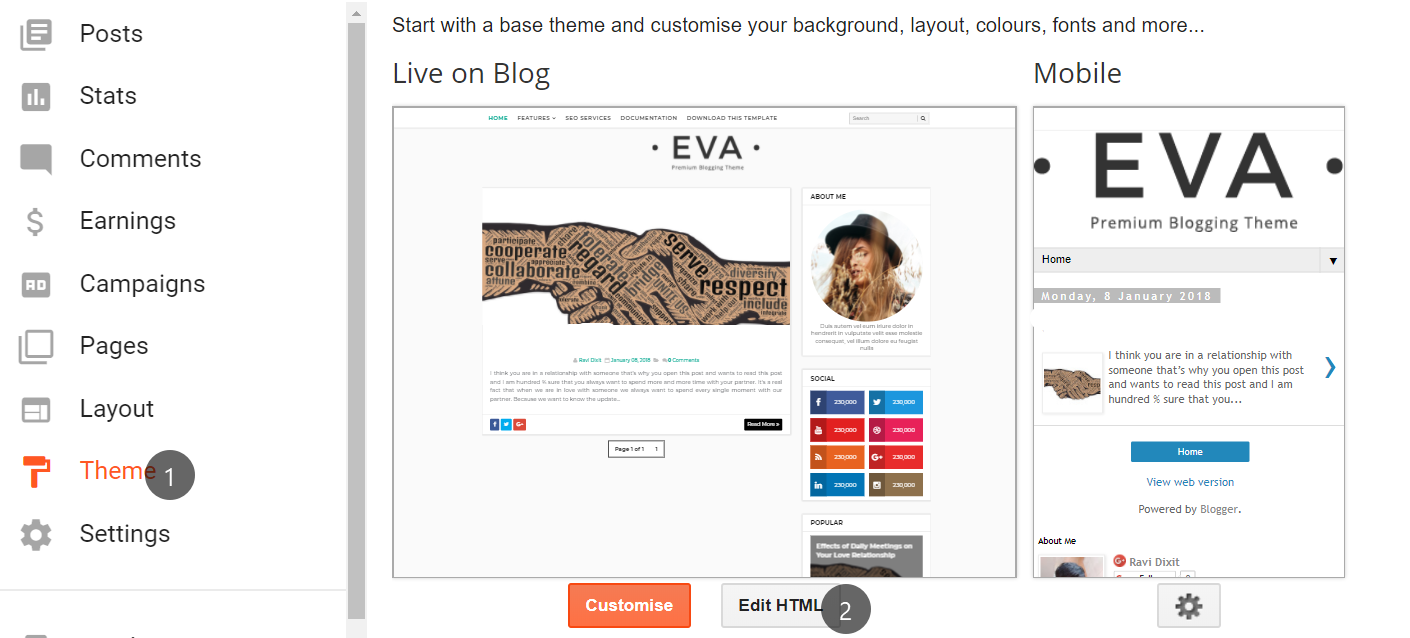 blogger theme