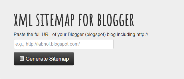 Blogger sitemap