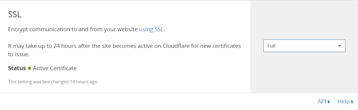 CloudFlare SSL