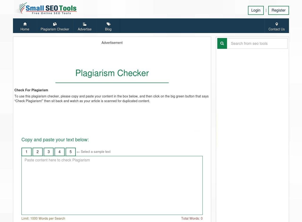 remove duplicate content - Small SEO Tools Plagiarism checker