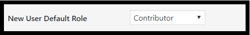 Users Default Role