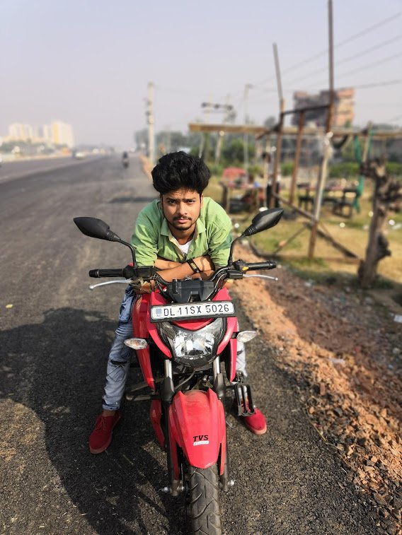 Know About StayMeOnline & Our Team Ravi Dixit with Bike