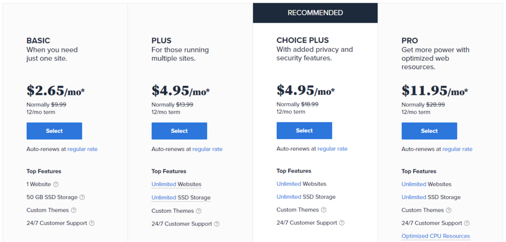 Bluehost Black Friday Pricing