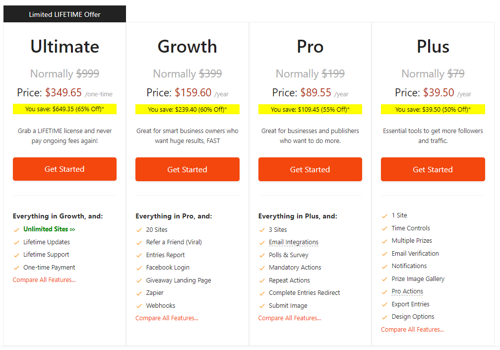 RafflePress Black Friday 2023 Discounted Pricing