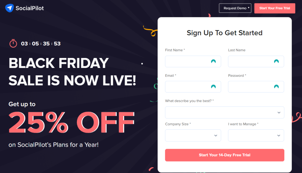 SocialPilot Black Friday Offer