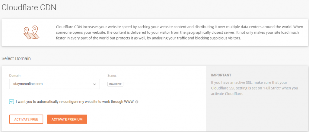 SiteGround CDN integration