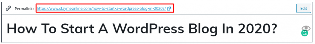 How To Change Already Published Post URL? wordpress default slug