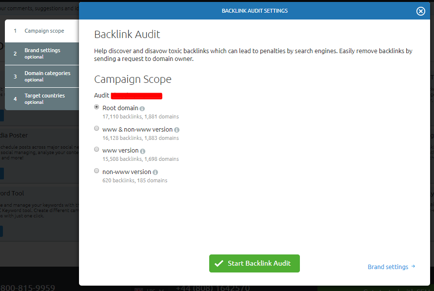 Backlink audit