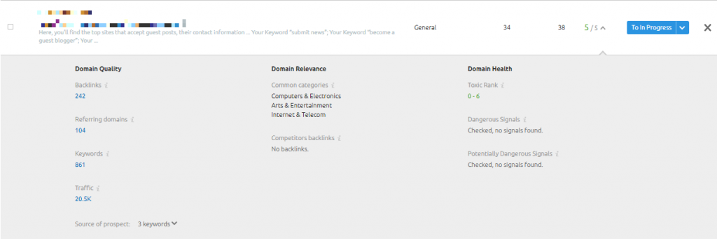 Domain details