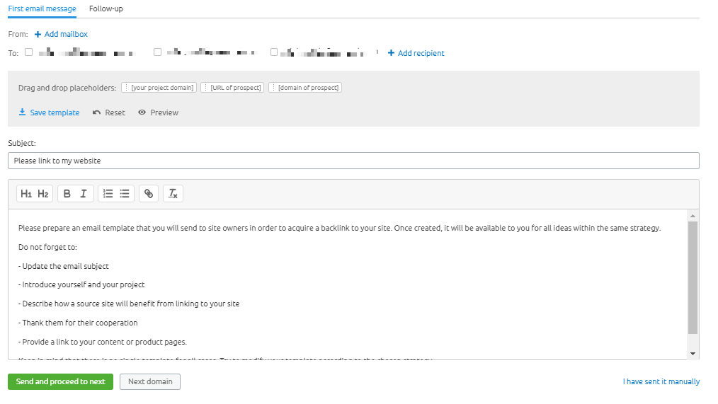 outreach template