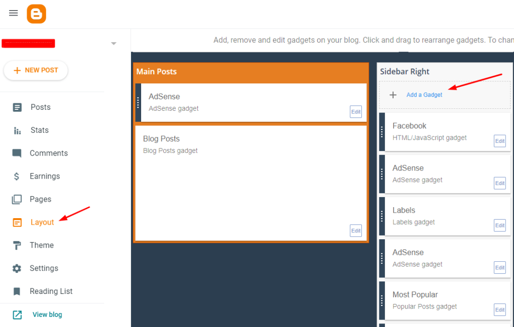blogger layout