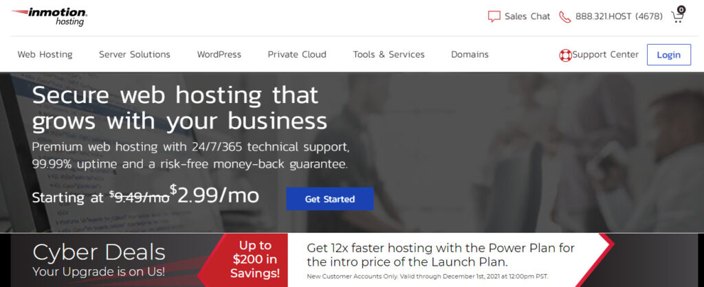 InMotion Hosting Black Friday