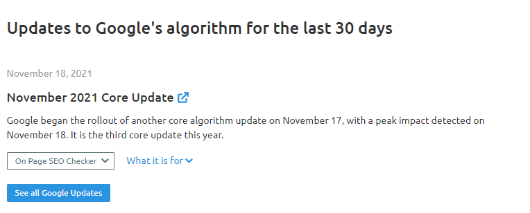 google updates