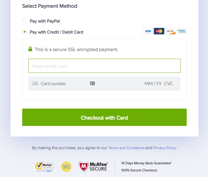 select payment method