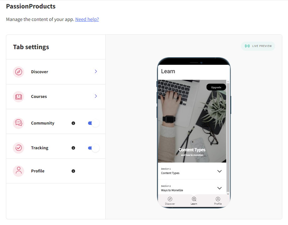Passion.io app builder
