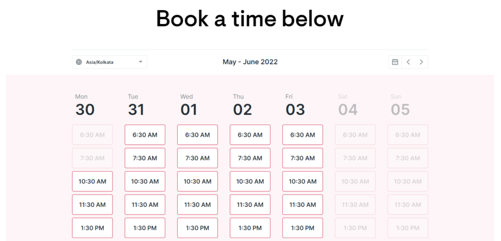 PassionCoach meeting booking
