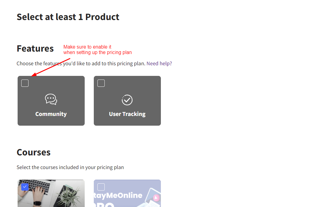 enable community feature