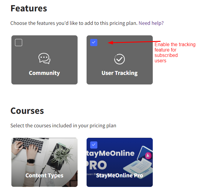 enabled tracking for customers