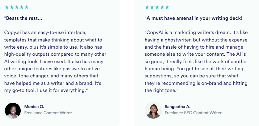 copy.ai reviews