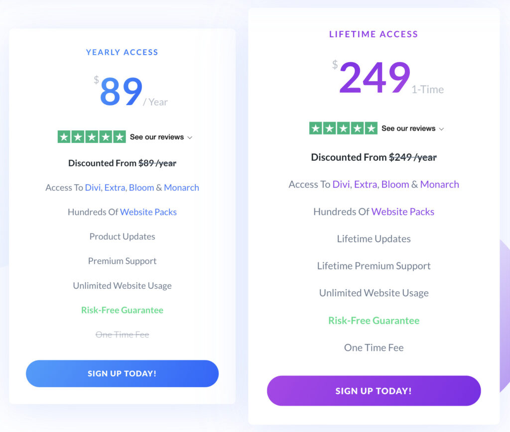 Divi Black Friday Pricing