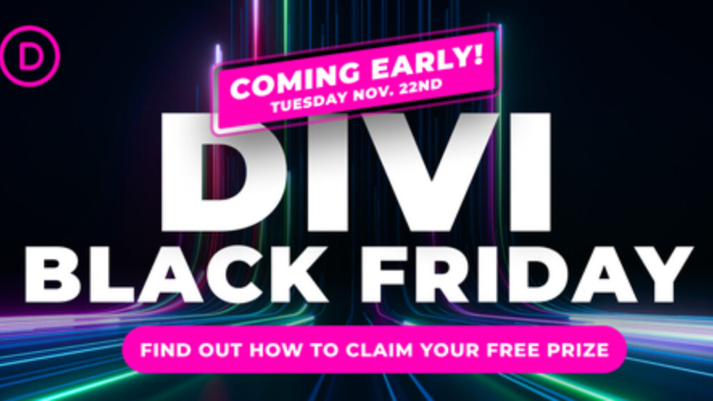 Divi Elegant Themes Black Friday Deal