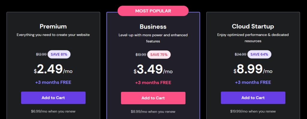 Hostinger Black Friday Pricing
