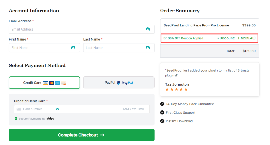 SeedProd Checkout