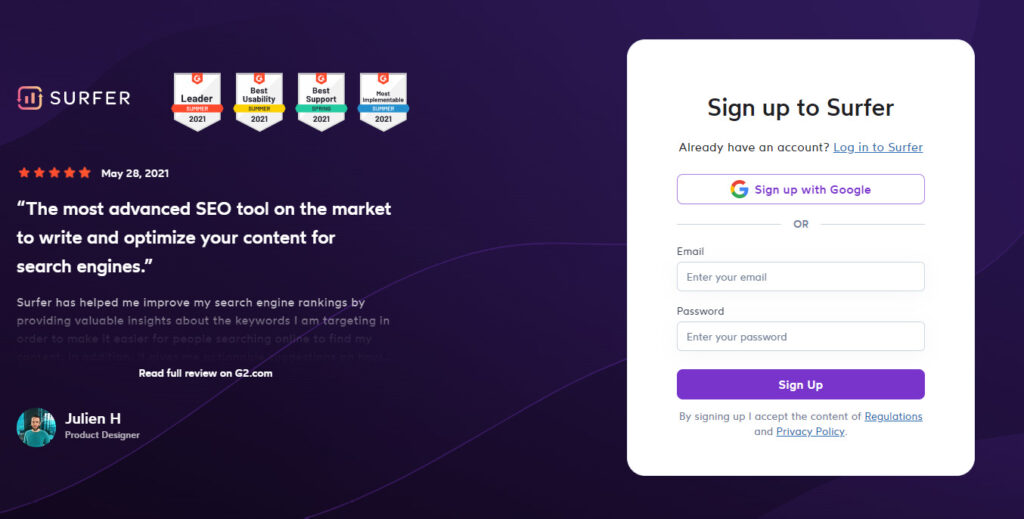 surfer seo registrations