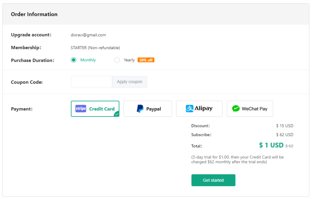 PiPiAds 3-day $1 trial