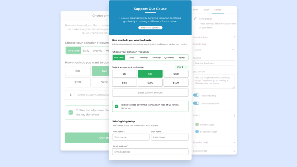 GiveWP Review Donation Forms