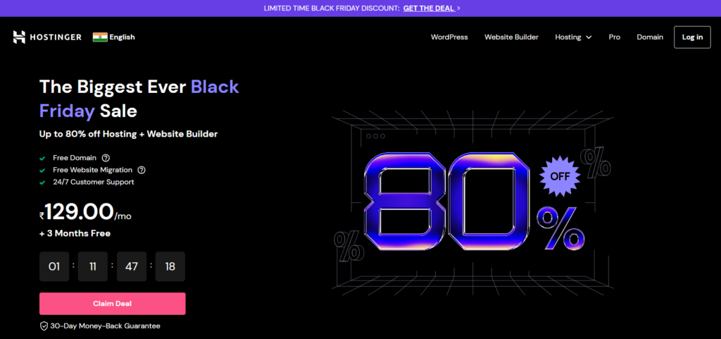Hostinger India Black Friday Sale 2023