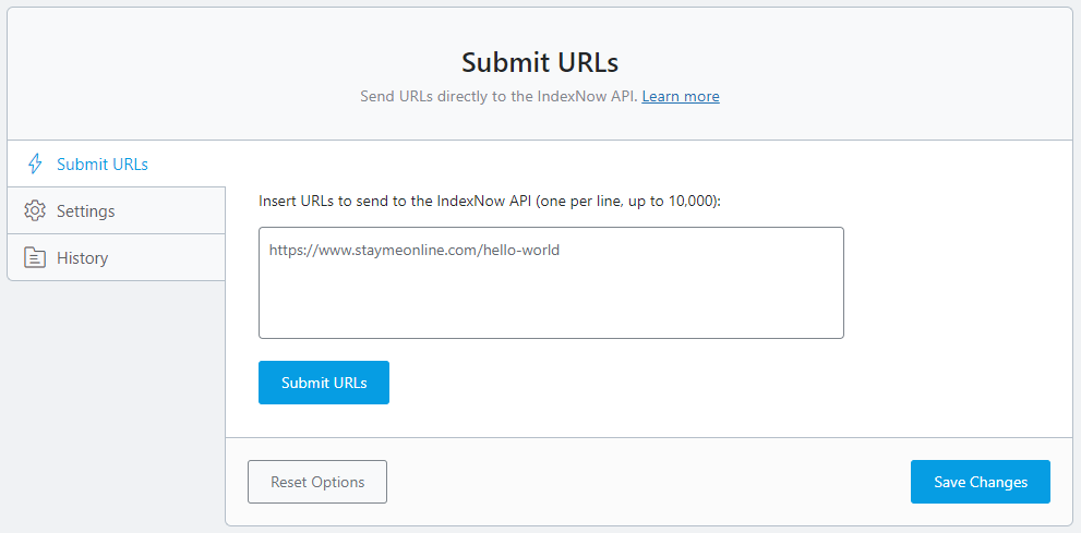 Instant Indexing