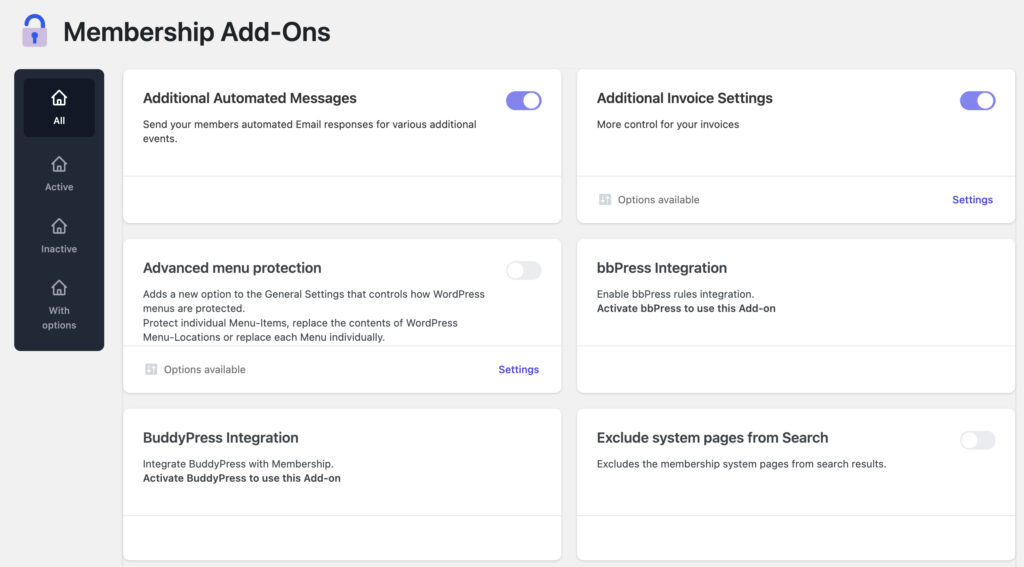 MemberDash Add-ons