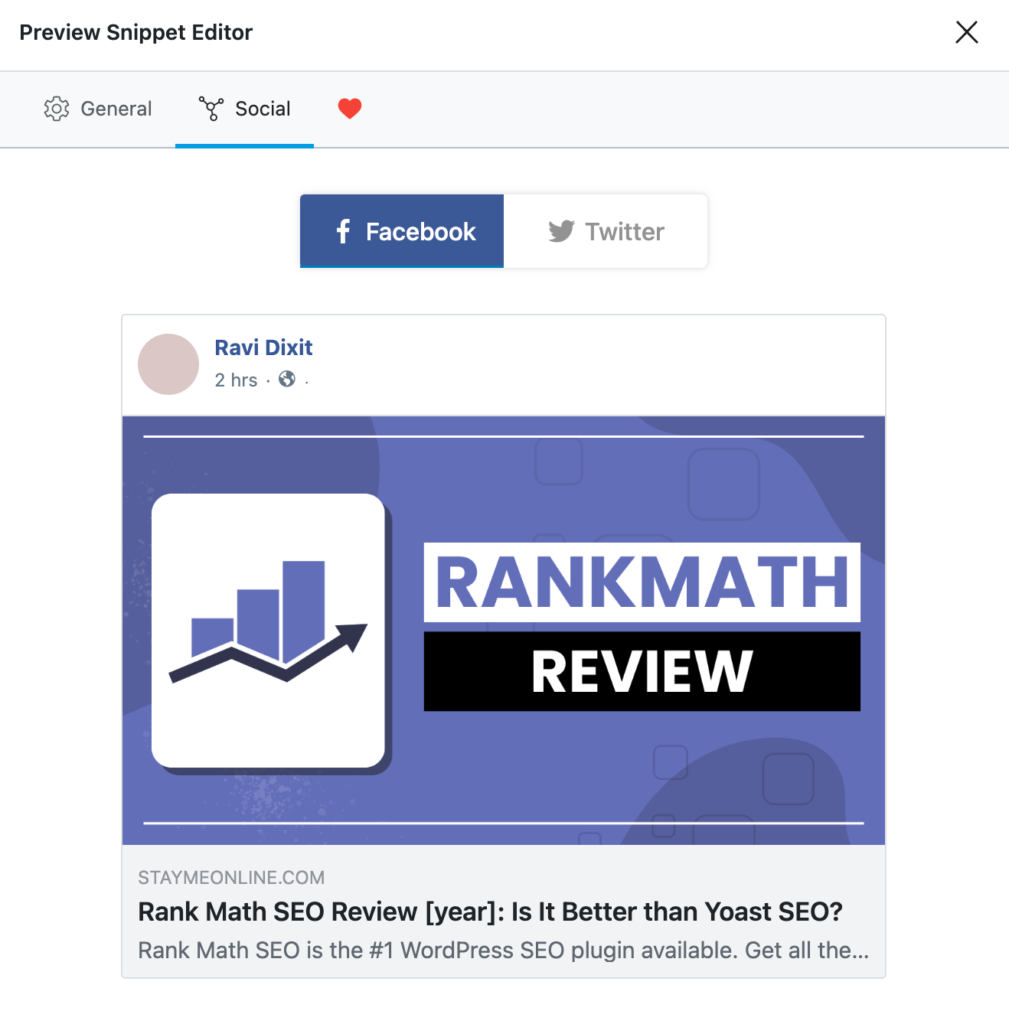 Rank Math SEO Social Media Integrations